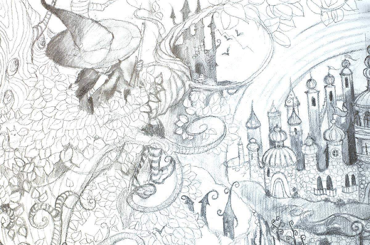 The Wonderful Wizard of Oz - Original Sketch - SOLD by artist Kerry Darlington - Wyecliffe Galleries