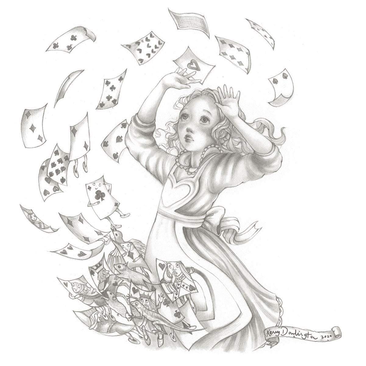 You're Nothing but a Pack of Cards - Original - SOLD by artist Kerry Darlington - Wyecliffe Galleries