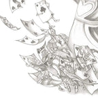 You're Nothing but a Pack of Cards - Original - SOLD by artist Kerry Darlington - Wyecliffe Galleries