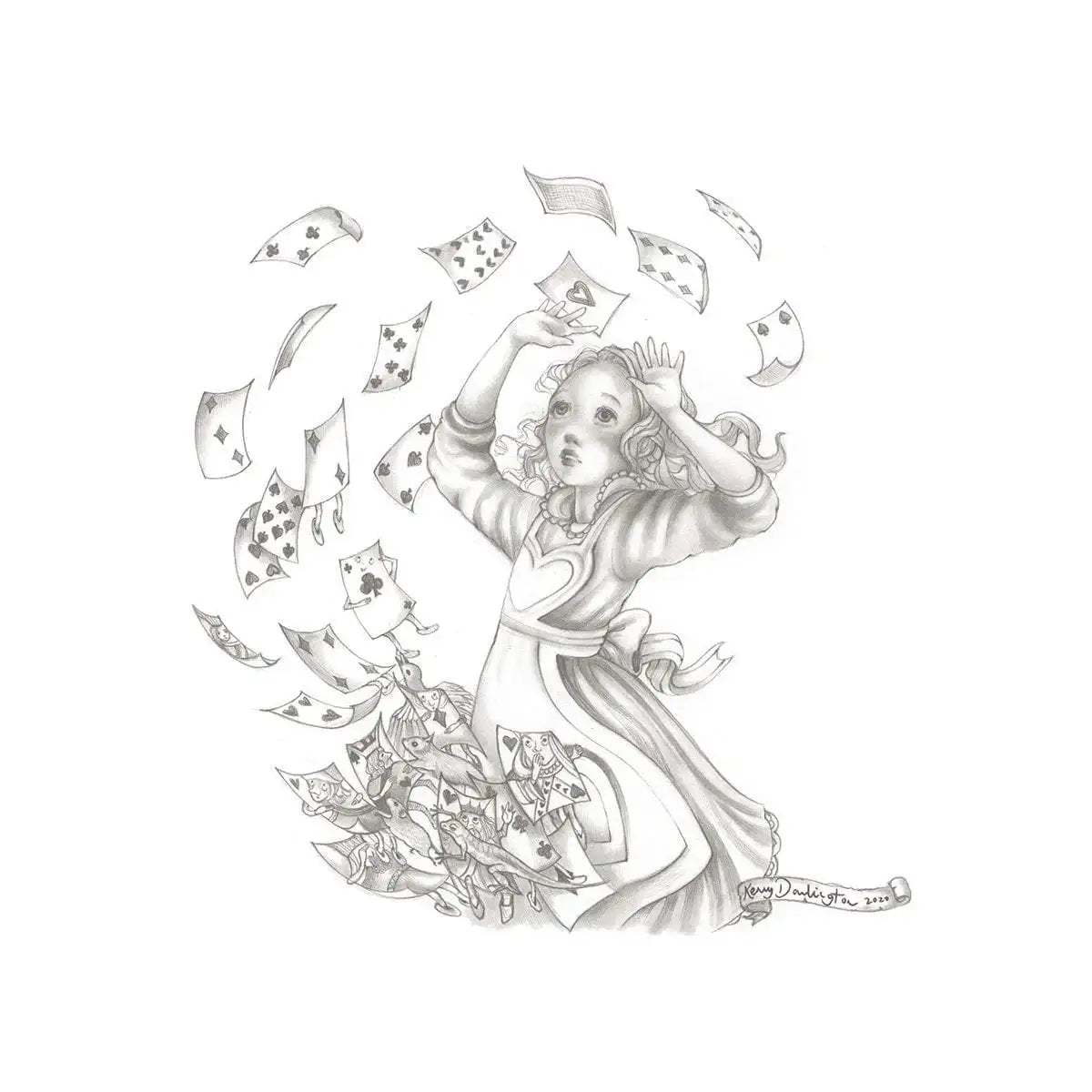 You're Nothing but a Pack of Cards - Original - SOLD by artist Kerry Darlington - Wyecliffe Galleries