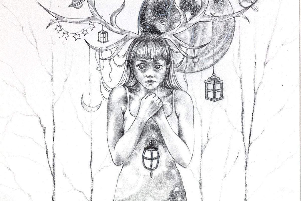 Young Fawn - Original - SOLD by artist Kerry Darlington - Wyecliffe Galleries