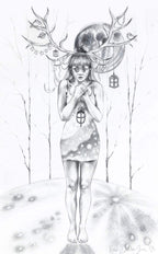 Young Fawn - Original - SOLD by artist Kerry Darlington - Wyecliffe Galleries