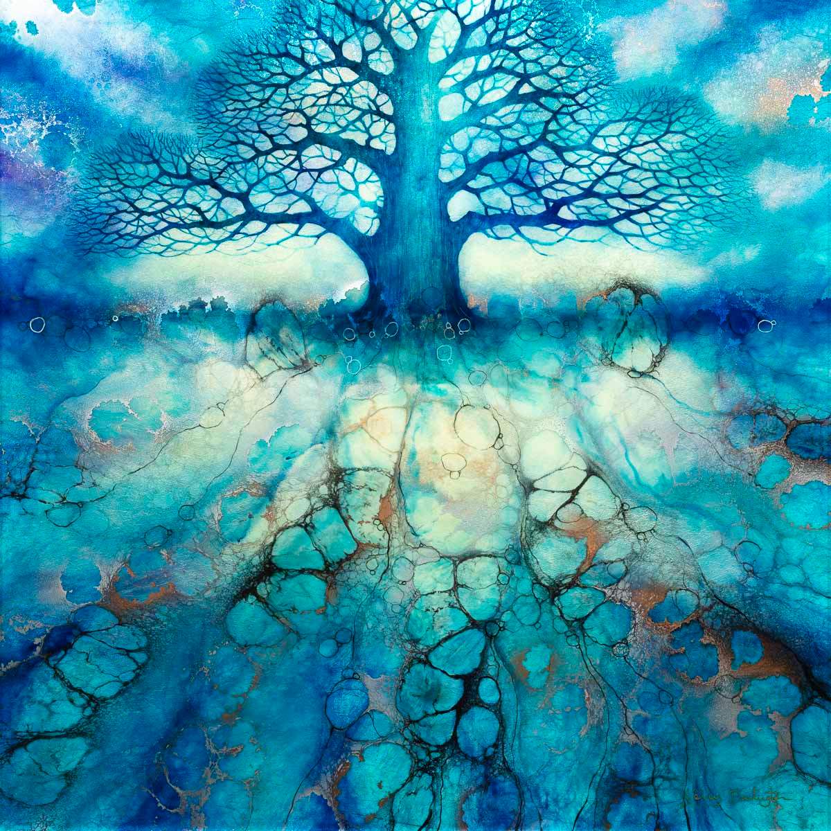 Zen - Original - SOLD by artist Kerry Darlington - Wyecliffe Galleries