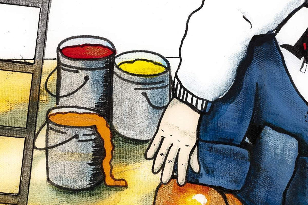 Climbing into Trouble - Original by artist Kerry Lyons - Wyecliffe Galleries