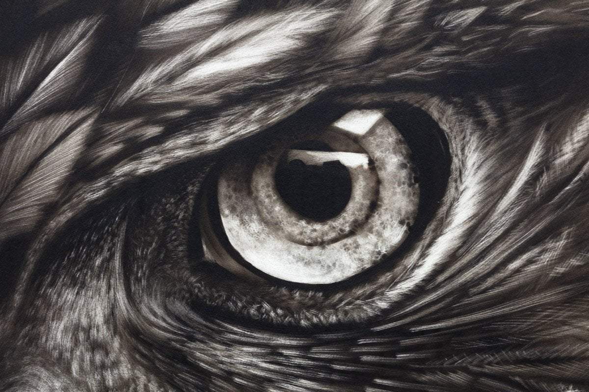 Eagle Eye - Original by artist Kim Rose - Wyecliffe Galleries