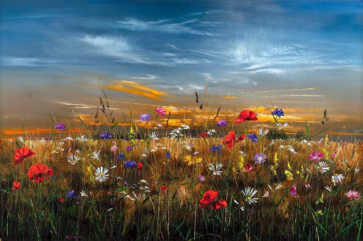 Evening Glow - Original - SOLD by artist Kimberley Harris - Wyecliffe Galleries