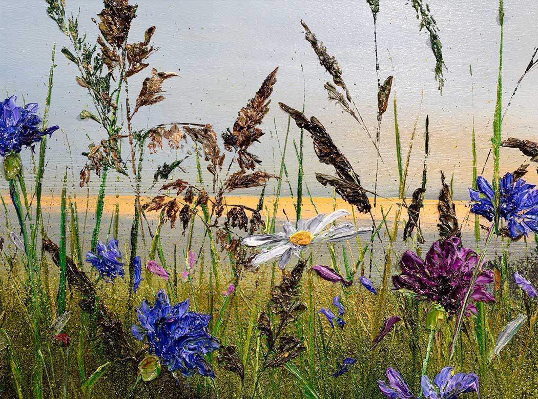 Wild Flowers - SOLD by artist Kimberley Harris - Wyecliffe Galleries