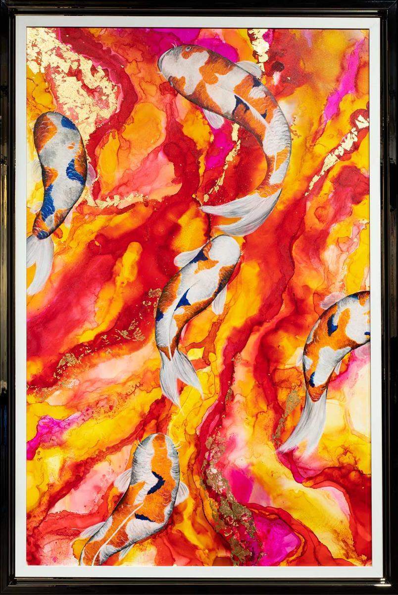 Dragon Carp - Original by artist Laura Beck - Wyecliffe Galleries