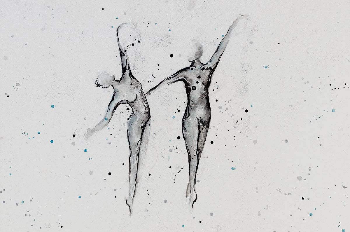 Lets Dance Together- Original - SOLD by artist Laura Beck - Wyecliffe Galleries