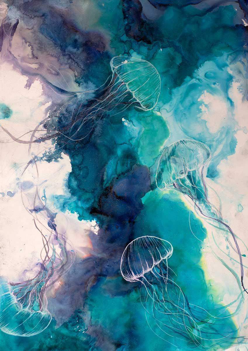 Oceanic - Original - SOLD by artist Laura Beck - Wyecliffe Galleries