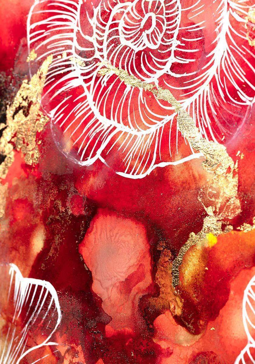 Red Memories - Original by artist Laura Beck - Wyecliffe Galleries