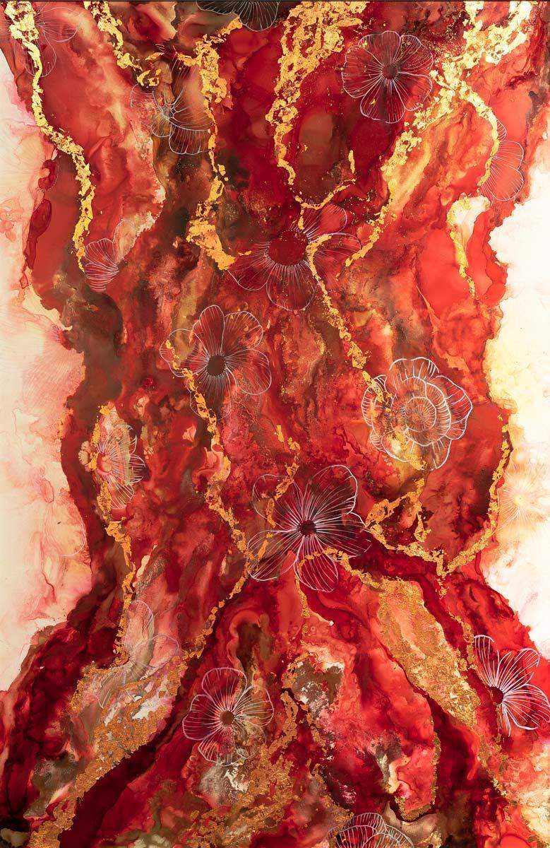 Rouge - Original by artist Laura Beck - Wyecliffe Galleries
