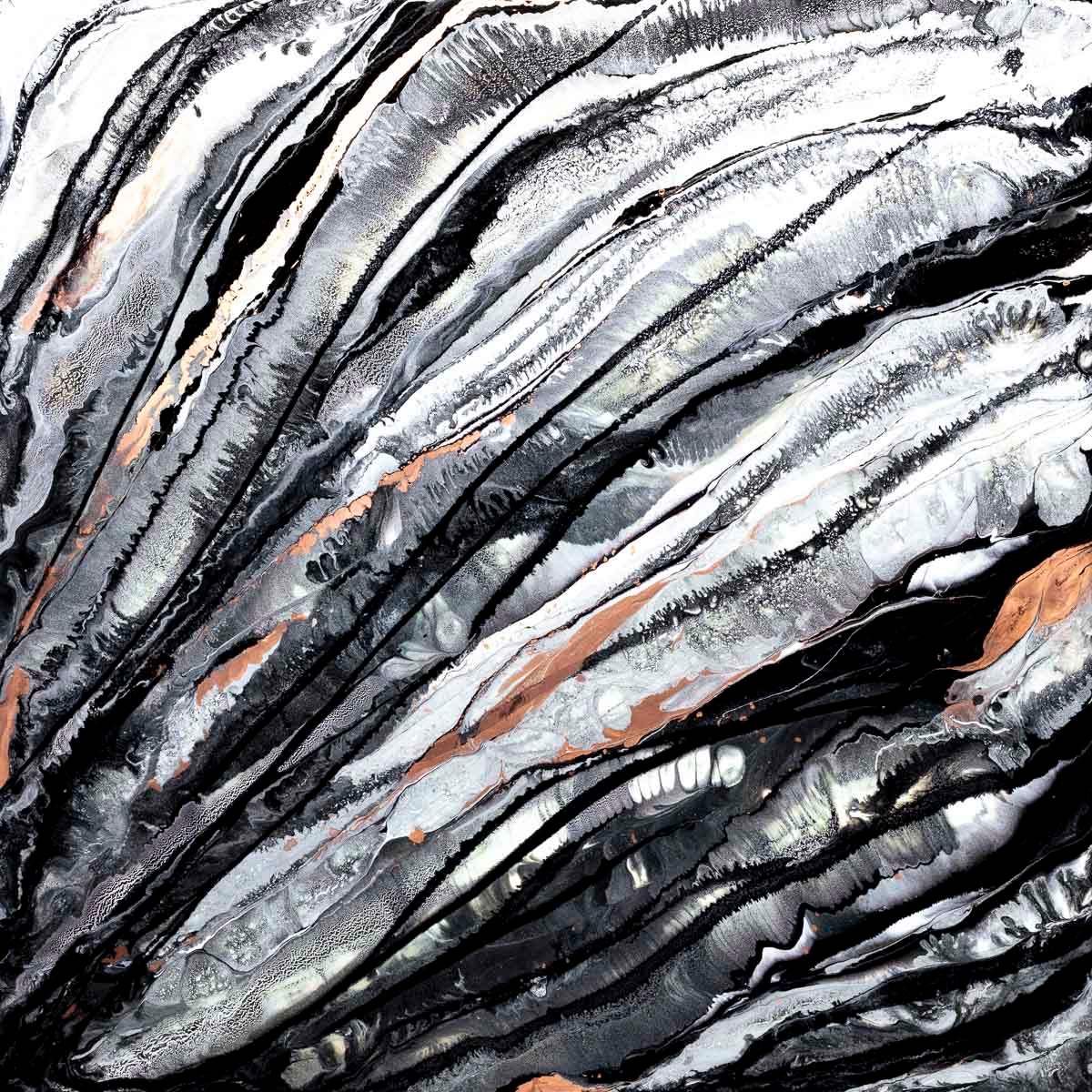 Silver Streams - Original by artist Laura Beck - Wyecliffe Galleries