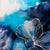 Water Petals Blue Laura Beck Framed