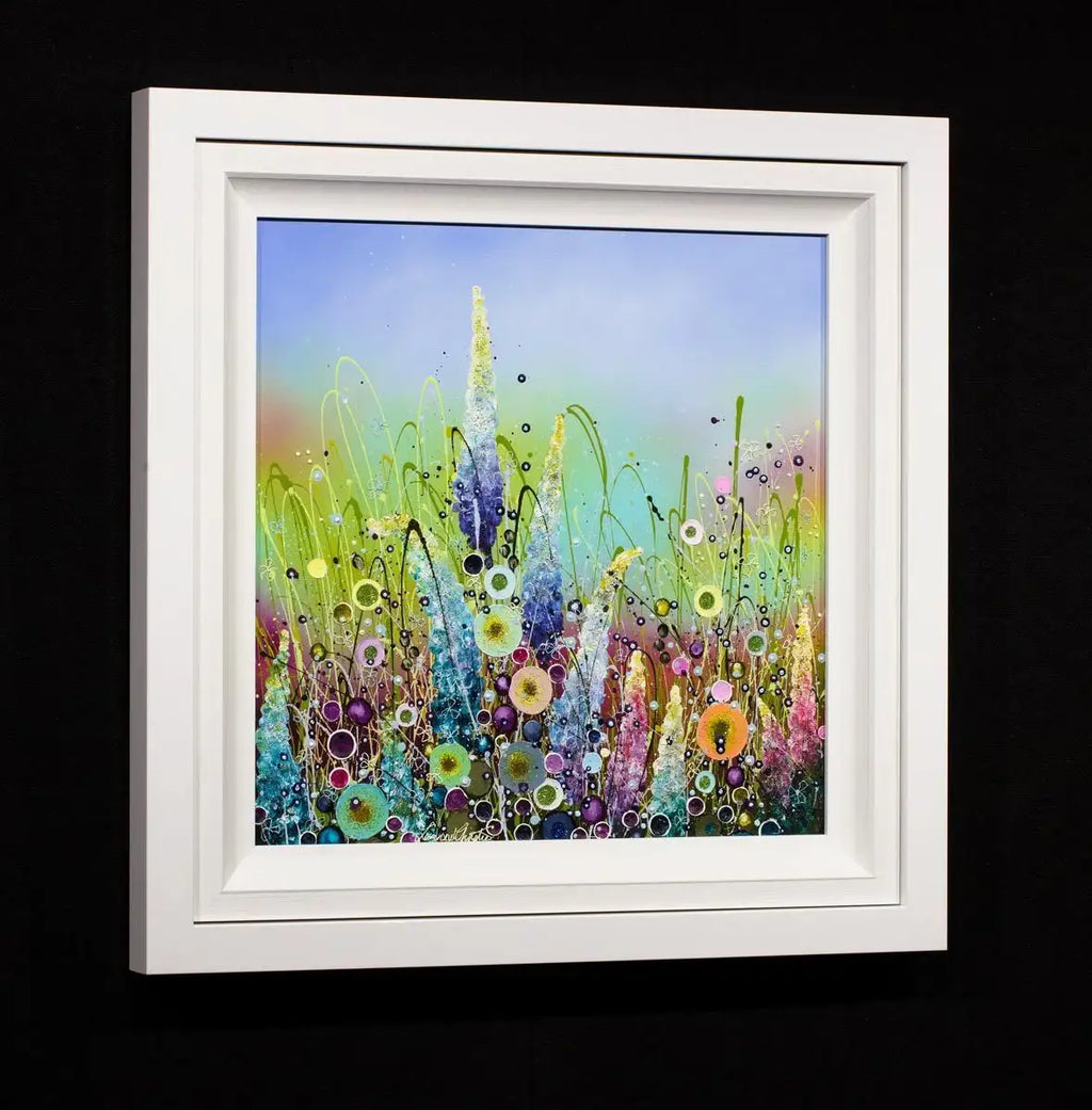 Embellished Wild Flowers - Original - SOLD by artist Leanne Christie - Wyecliffe Galleries