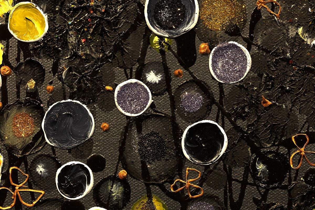 Golden Shimmer - Original - SOLD by artist Leanne Christie - Wyecliffe Galleries