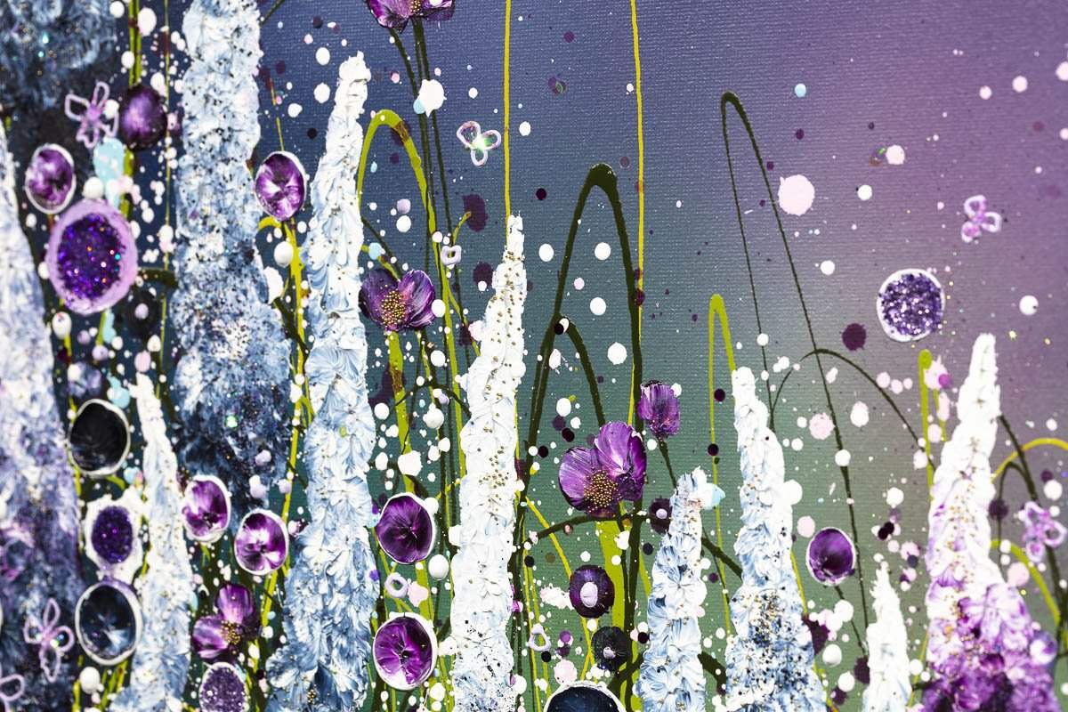 Indigo Skies - Original - SOLD by artist Leanne Christie - Wyecliffe Galleries