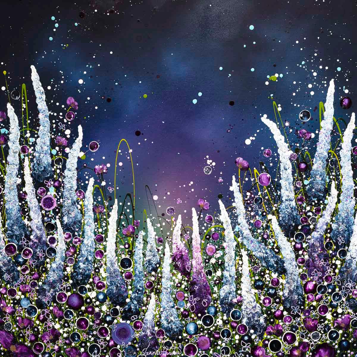 Indigo Skies - Original - SOLD by artist Leanne Christie - Wyecliffe Galleries