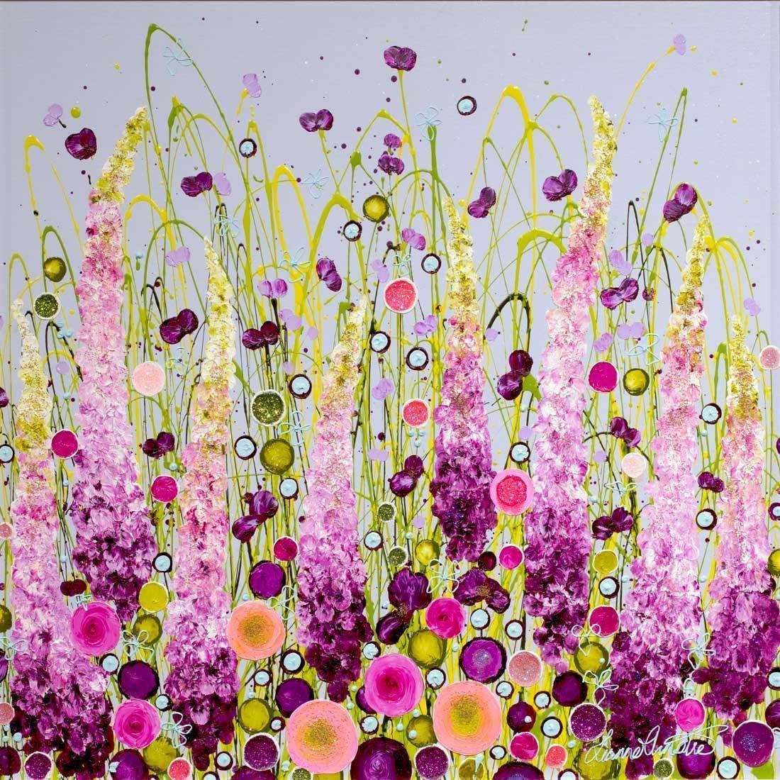 Larkspur Fancy - SOLD by artist Leanne Christie - Wyecliffe Galleries