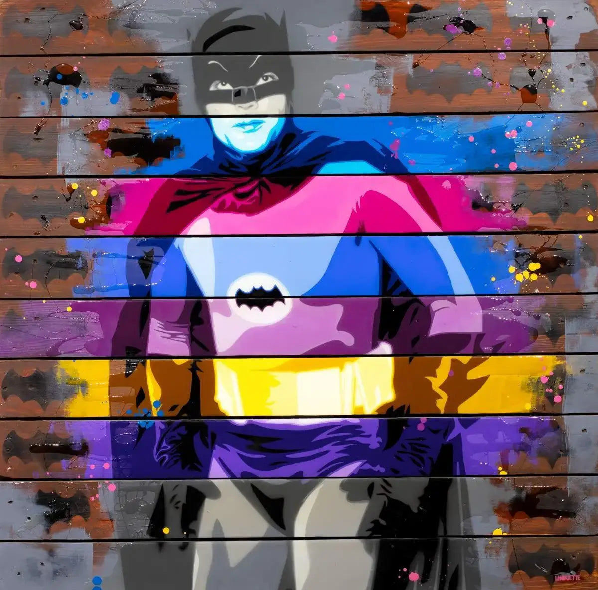 Adam West - Original - SOLD by artist Lhouette - Wyecliffe Galleries