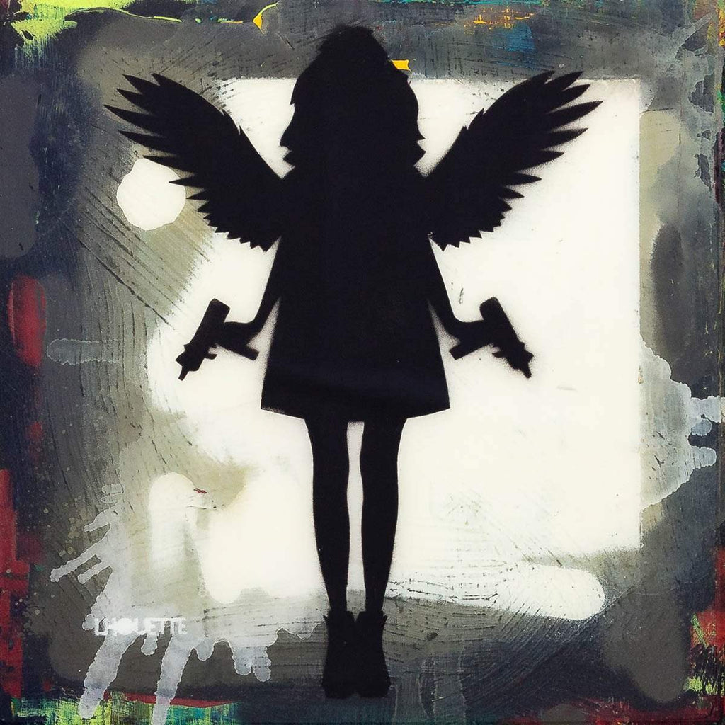 Angel Cake (Asphalt Grey) - Original - SOLD by artist Lhouette - Wyecliffe Galleries