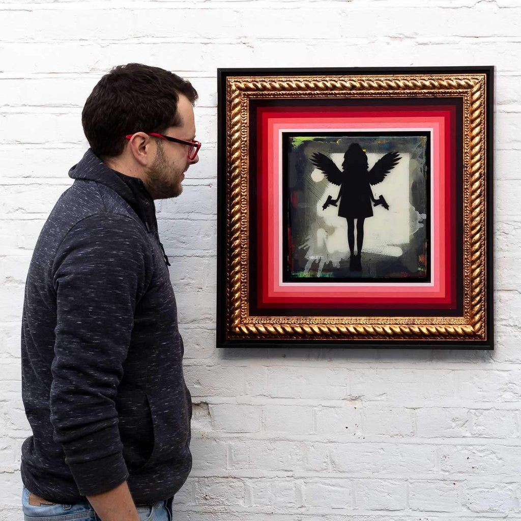 Angel Cake (Asphalt Grey) - Original - SOLD by artist Lhouette - Wyecliffe Galleries