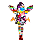 Angel Cake Collage - Original Wall Sculpture - SOLD by artist Lhouette - Wyecliffe Galleries