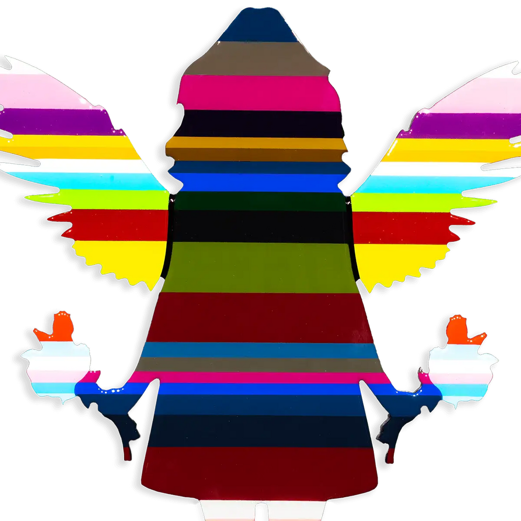 Angel Cake Dark Floral - Original Wall Sculpture - SOLD by artist Lhouette - Wyecliffe Galleries