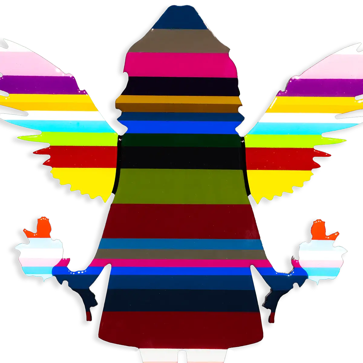 Angel Cake Dark Floral - Original Wall Sculpture - SOLD by artist Lhouette - Wyecliffe Galleries