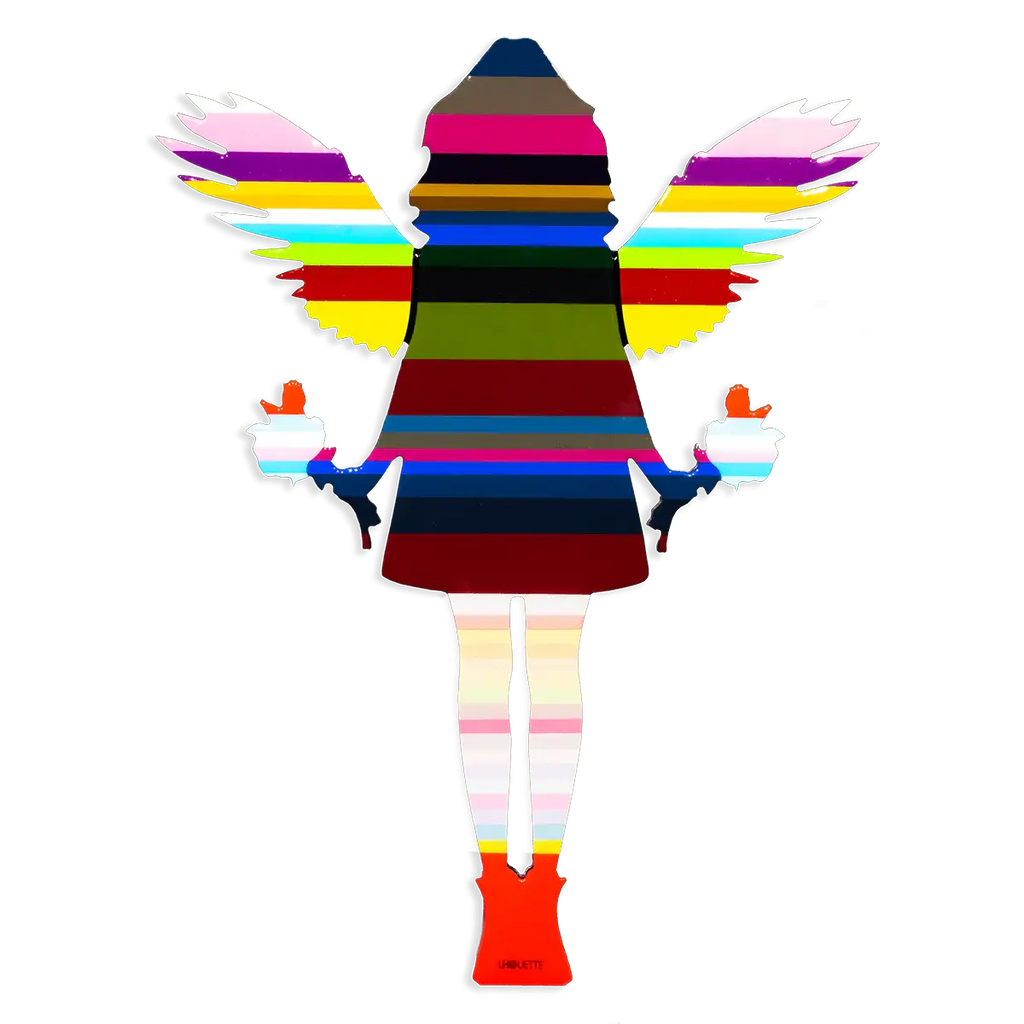 Angel Cake Dark Floral - Original Wall Sculpture - SOLD by artist Lhouette - Wyecliffe Galleries