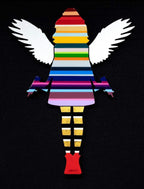 Angel Cake - Diamond Dust Wings I - Original Wall Sculpture - SOLD by artist Lhouette - Wyecliffe Galleries