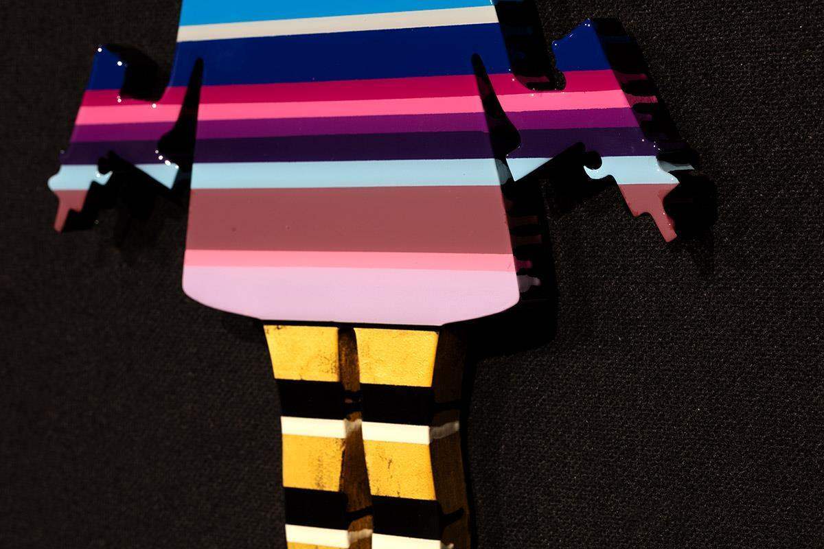 Angel Cake - Diamond Dust Wings I - Original Wall Sculpture - SOLD by artist Lhouette - Wyecliffe Galleries