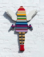 Angel Cake - Diamond Dust Wings I - Original Wall Sculpture - SOLD by artist Lhouette - Wyecliffe Galleries