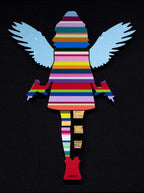 Angel Cake - Diamond Dust Wings II - Original Wall Sculpture - SOLD by artist Lhouette - Wyecliffe Galleries