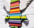 Angel Cake - Diamond Dust Wings III - Original Wall Sculpture - SOLD by artist Lhouette - Wyecliffe Galleries