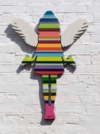 Angel Cake - Diamond Dust Wings III - Original Wall Sculpture - SOLD by artist Lhouette - Wyecliffe Galleries