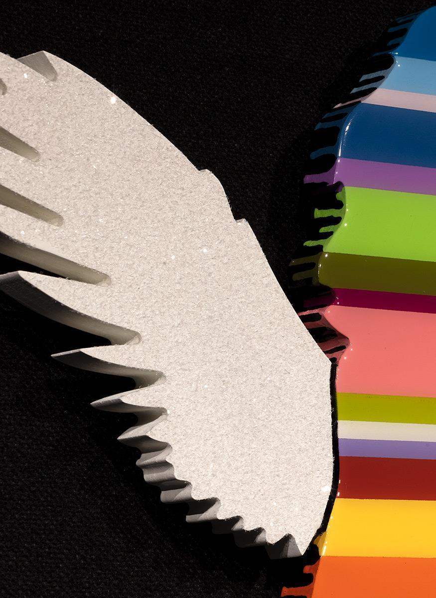 Angel Cake - Diamond Dust Wings III - Original Wall Sculpture - SOLD by artist Lhouette - Wyecliffe Galleries