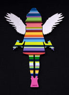 Angel Cake - Diamond Dust Wings III - Original Wall Sculpture - SOLD by artist Lhouette - Wyecliffe Galleries