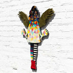 Angel Cake Floral Miniature Geometric Fade - Original Wall Sculpture - SOLD by artist Lhouette - Wyecliffe Galleries