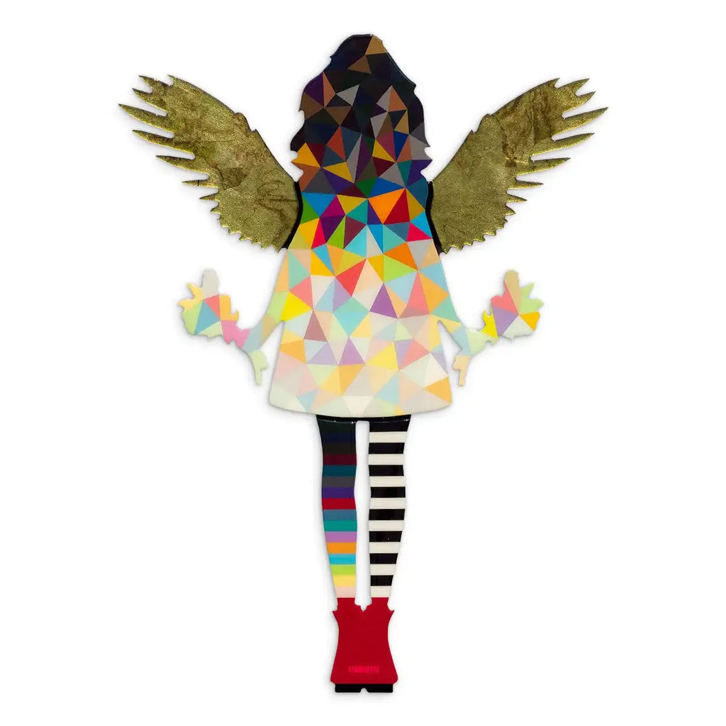 Angel Cake Floral Miniature Geometric Fade - Original Wall Sculpture - SOLD by artist Lhouette - Wyecliffe Galleries