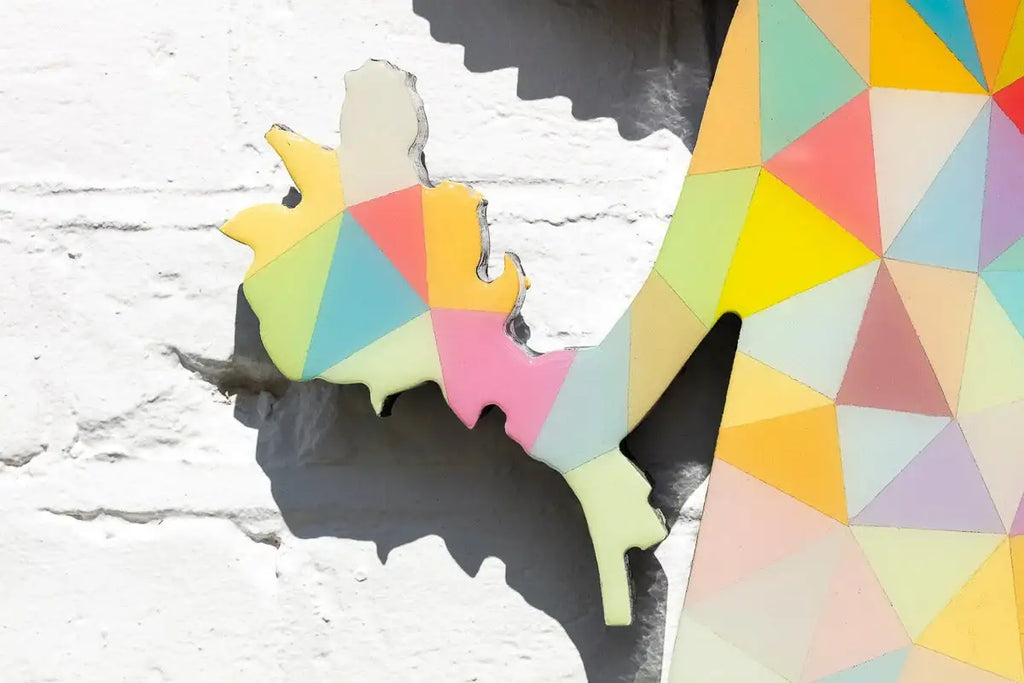 Angel Cake Floral Miniature Geometric Fade - Original Wall Sculpture - SOLD by artist Lhouette - Wyecliffe Galleries