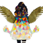 Angel Cake Floral Miniature Geometric Fade - Original Wall Sculpture - SOLD by artist Lhouette - Wyecliffe Galleries