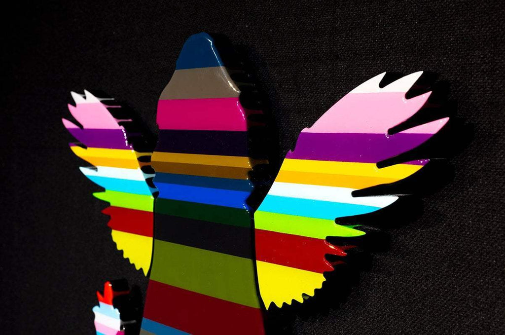 Angel Cake Dark Floral - Original Wall Sculpture - SOLD by artist Lhouette - Wyecliffe Galleries