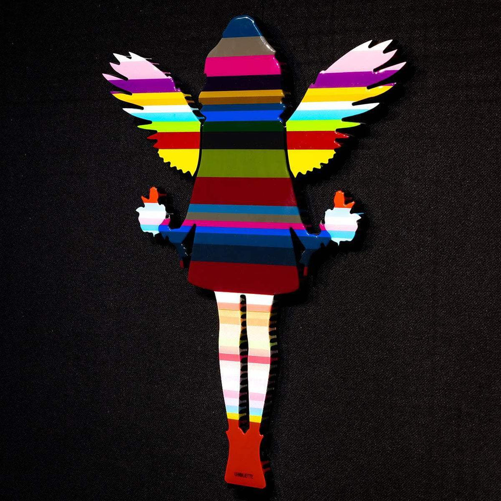 Angel Cake Dark Floral - Original Wall Sculpture - SOLD by artist Lhouette - Wyecliffe Galleries