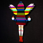 Angel Cake Dark Floral - Original Wall Sculpture - SOLD by artist Lhouette - Wyecliffe Galleries