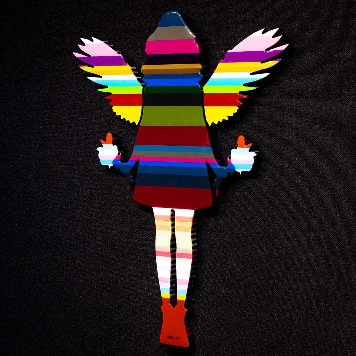 Angel Cake Dark Floral - Original Wall Sculpture - SOLD by artist Lhouette - Wyecliffe Galleries