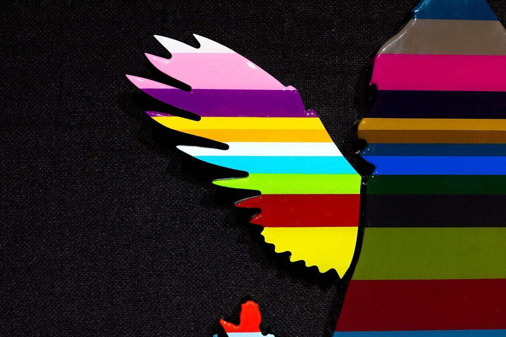 Angel Cake Dark Floral - Original Wall Sculpture - SOLD by artist Lhouette - Wyecliffe Galleries