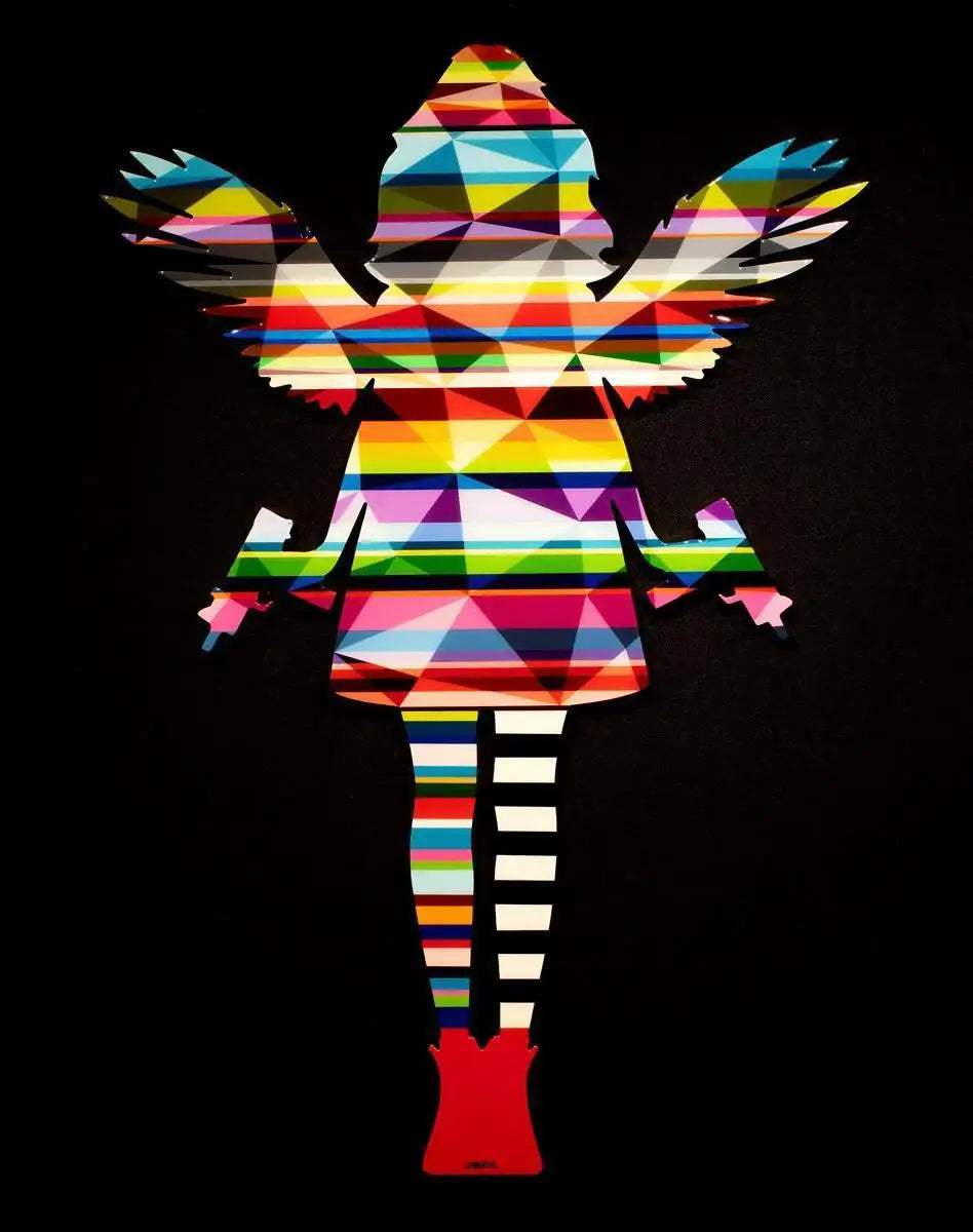 Angel Cake Geometric - Large Sculpture - Original - SOLD by artist Lhouette - Wyecliffe Galleries