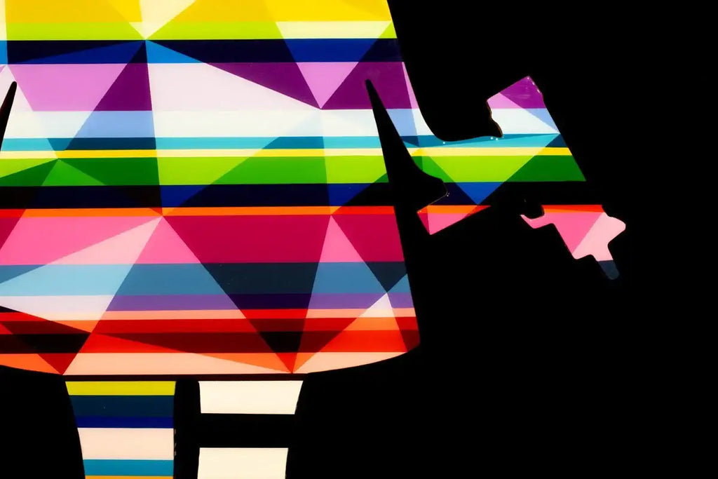 Angel Cake Geometric - Large Sculpture - Original - SOLD by artist Lhouette - Wyecliffe Galleries