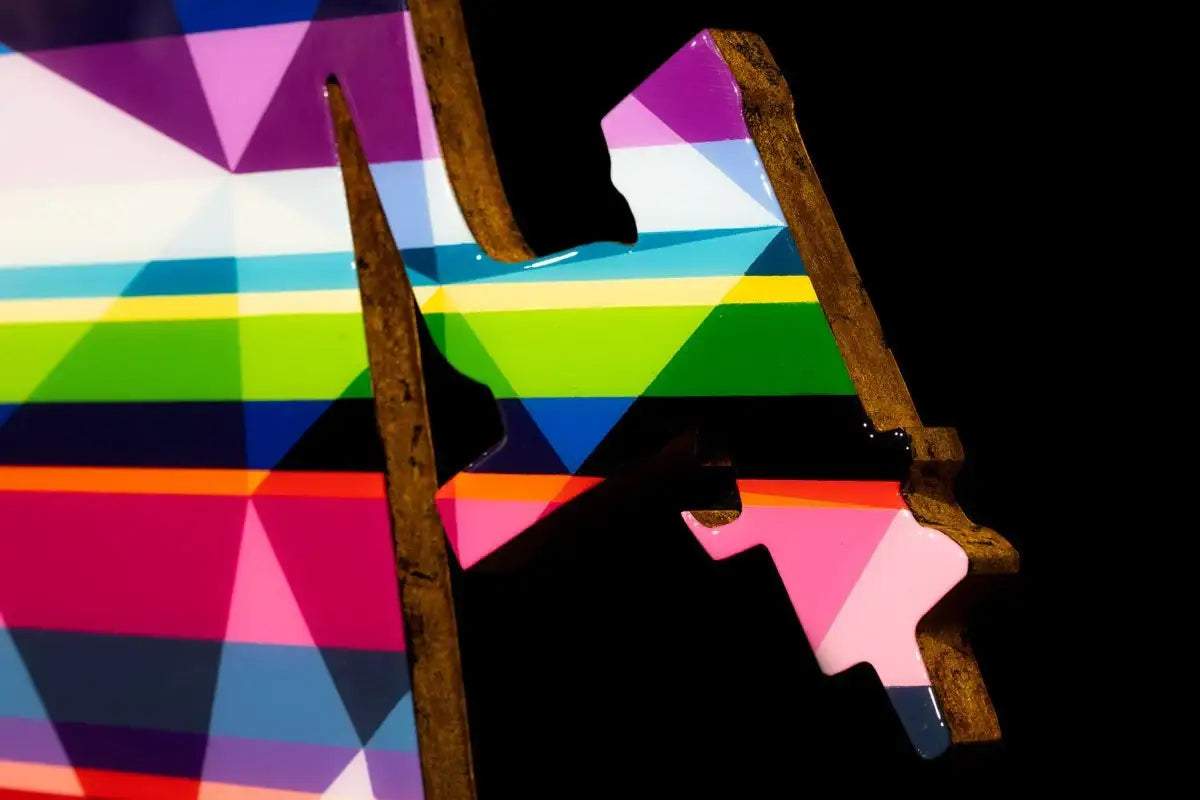 Angel Cake Geometric - Large Sculpture - Original - SOLD by artist Lhouette - Wyecliffe Galleries